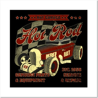 Hot Rod Rat Garage Posters and Art